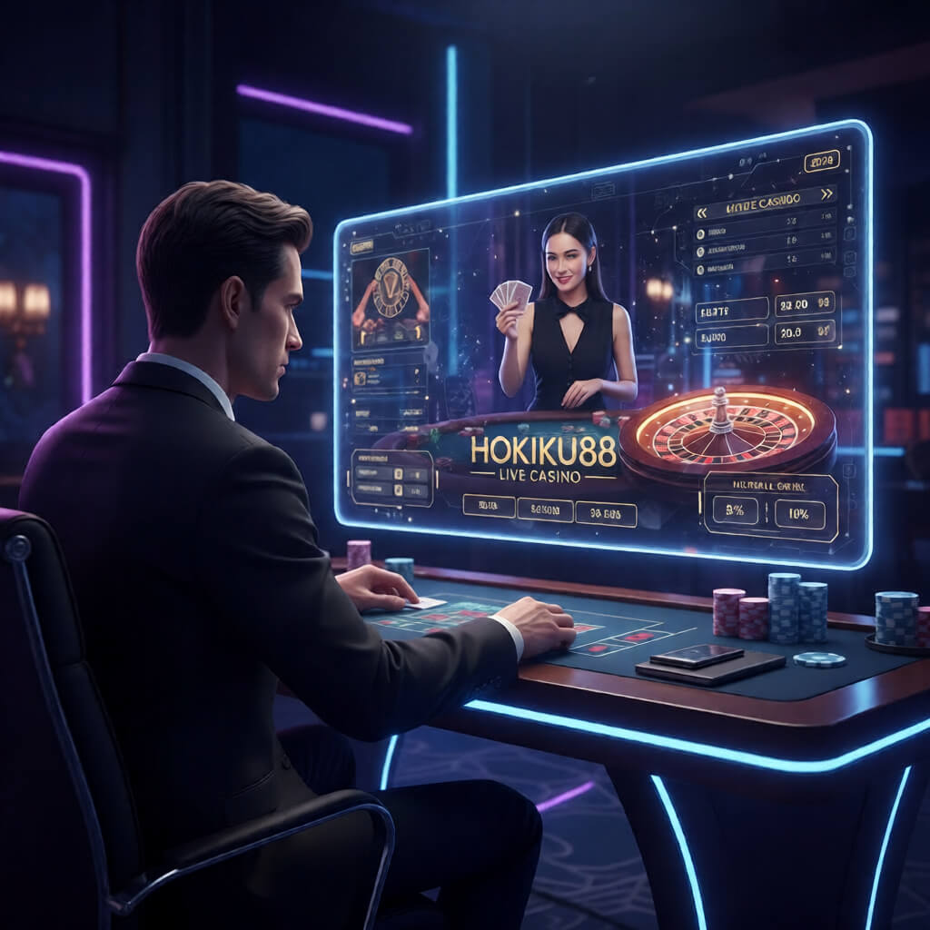 Pemain profesional bermain live casino di Hokiku88