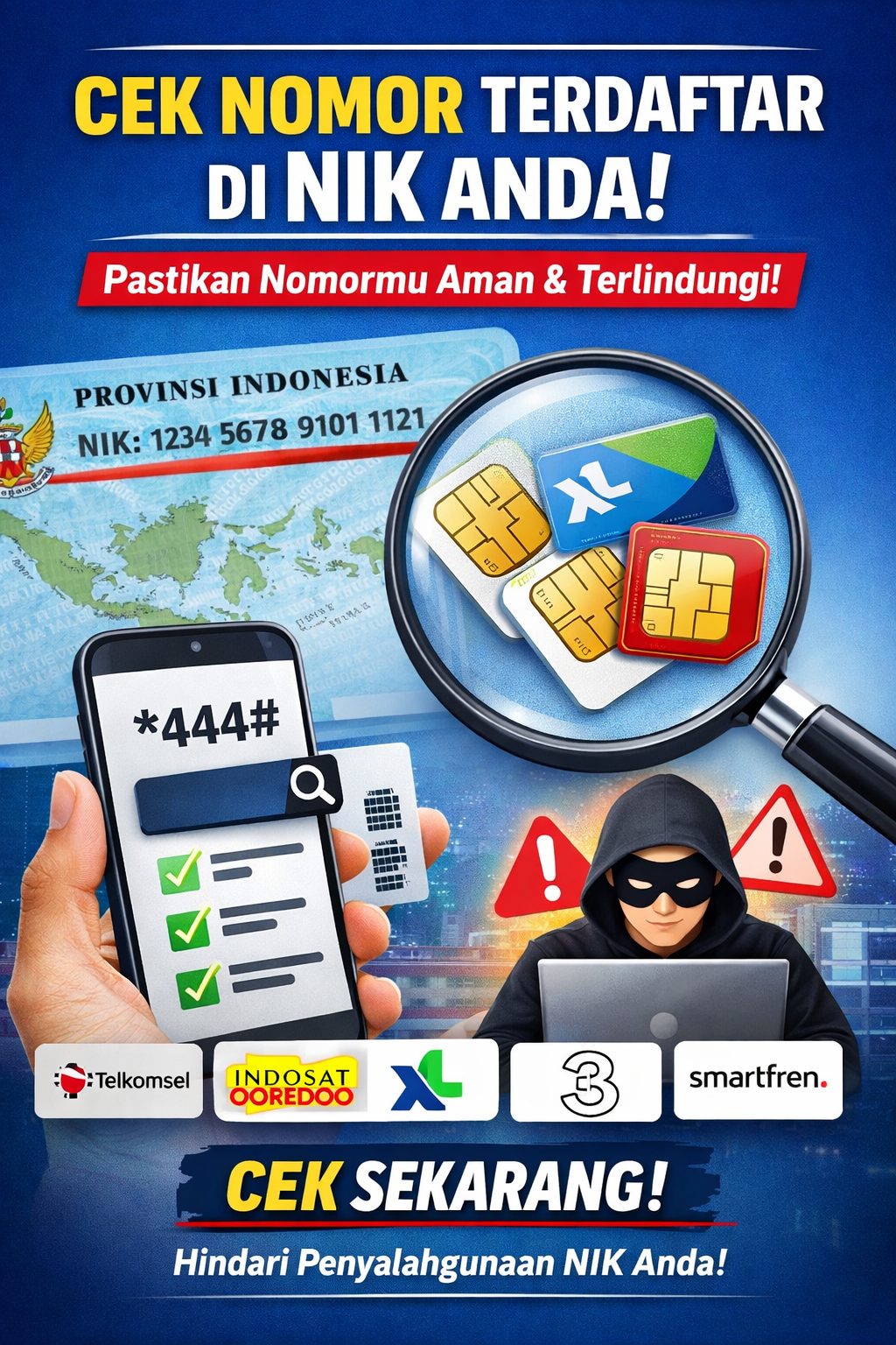 cek nomor yang terdaftar di nik